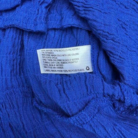 Knox Rose Women's Blue Sleeveless Textured Tiered Dress, Size L - Picture 5 of 8